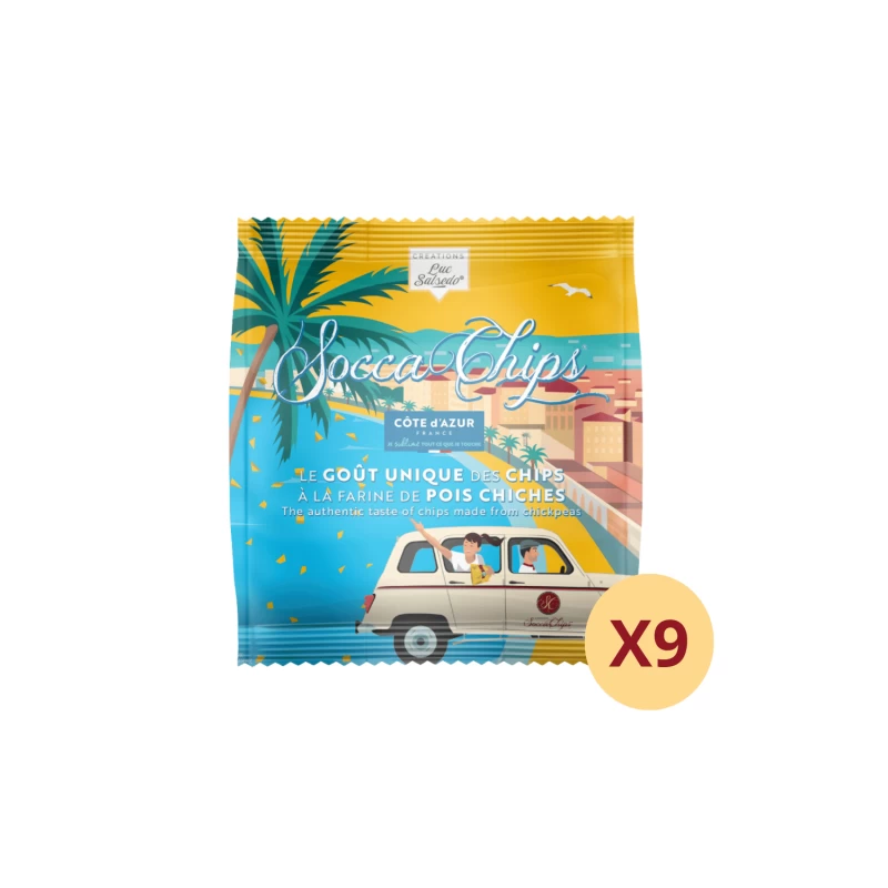 NEW ! Socca Chips® POCKETS illustrés nature x9